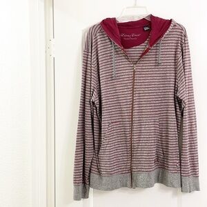 Lions Crest by English Laundry striped zip up jacket with hood